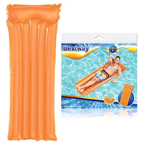 Bestway felfújható strandmatrac, 183×76 cm, narancs, 90 kg
