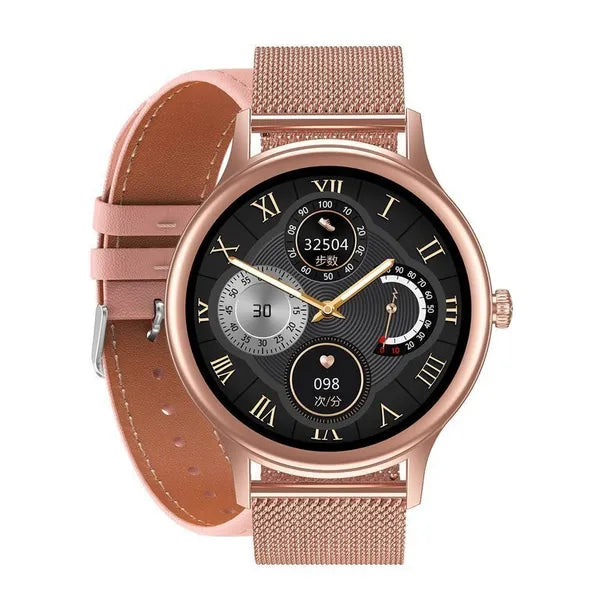 Női okosóra Pacific 1,09'' TFT HD, IP68, rosegold karkötő+pink szíj
