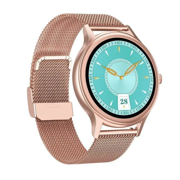 Női okosóra Pacific 1,09'' TFT HD, IP68, rosegold karkötő+pink szíj
