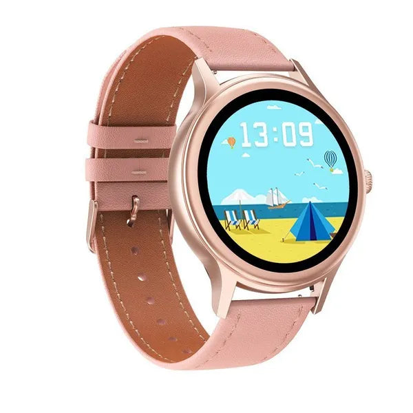 Női okosóra Pacific 1,09'' TFT HD, IP68, rosegold karkötő+pink szíj