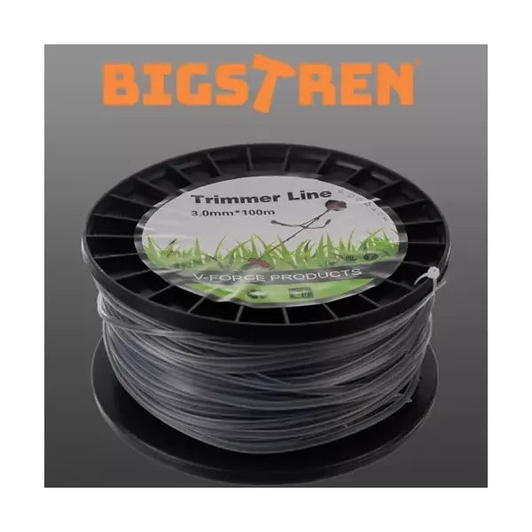 Erősített négyzetes fűkasza damil, 3 mm, 100 m, fekete