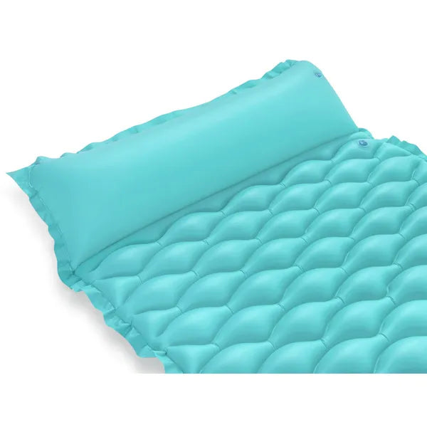 Összetekerhető türkiz felfújható matrac, 213×86 cm, PVC, 90 kg teherbírás