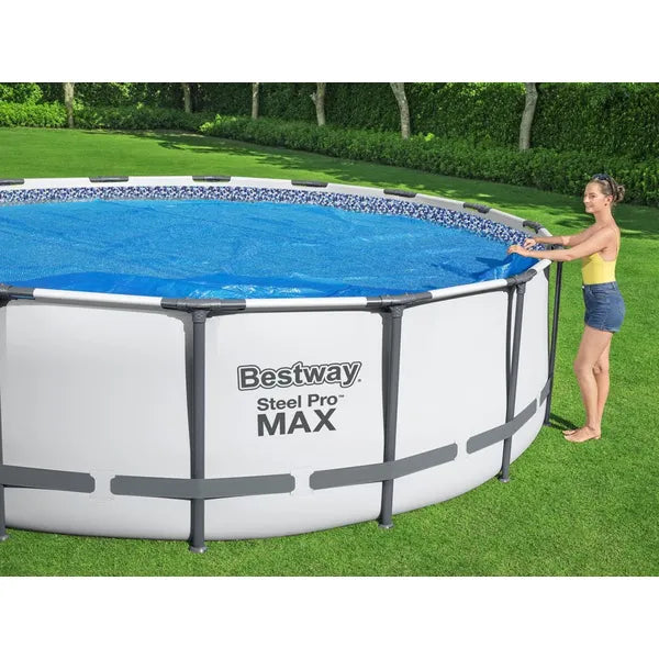 Bestway 58173 napelemes medencetakaró fólia, kerek 5,49 m
