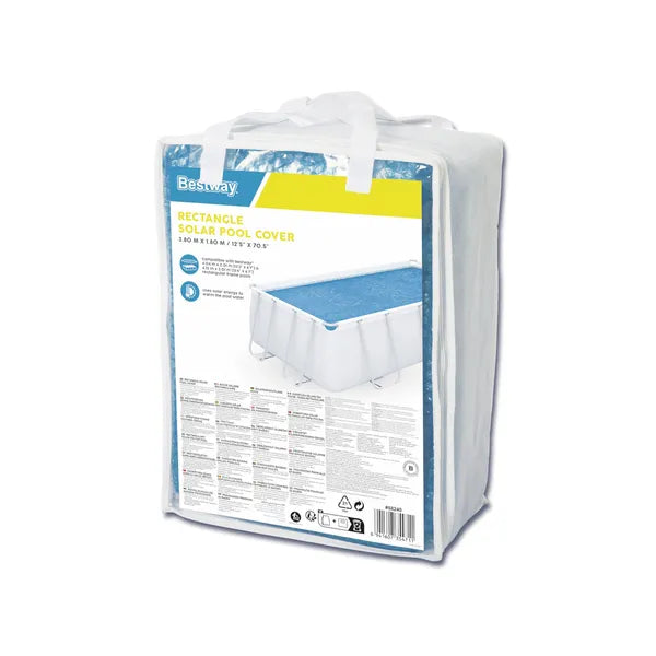 Bestway téglalap napenergia medencetakaró 404x201 cm légcellás