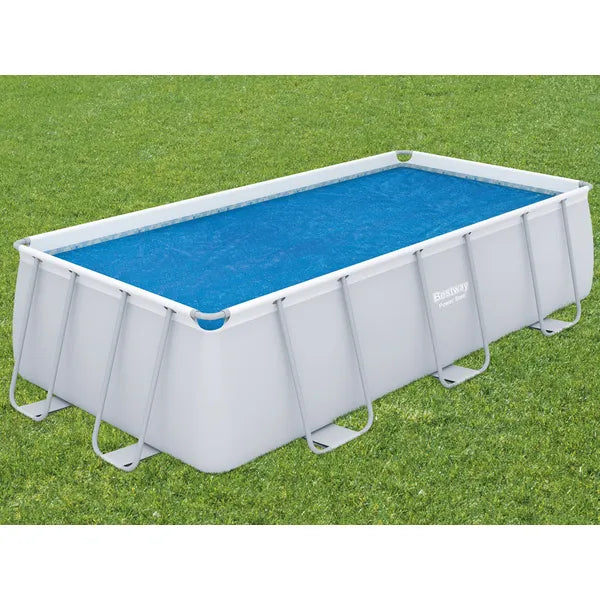 Bestway téglalap napenergia medencetakaró 404x201 cm légcellás