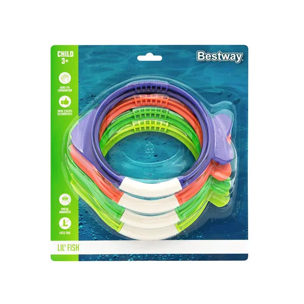Bestway színes búvár halacskák 4 db-os műanyag szett