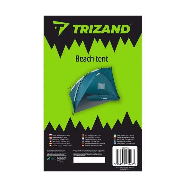 Strand sátor 220×120×120 cm, kék–fehér, UV-védelem, 1,1 kg
