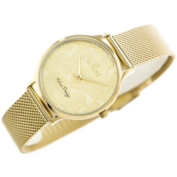 G. Rossi női arany karóra Miyota kvarc, 34 mm, IPG bevonattal