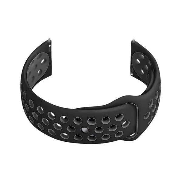 22 mm fekete/szürke szilikon gyorskioldós U11 okosóra szíj