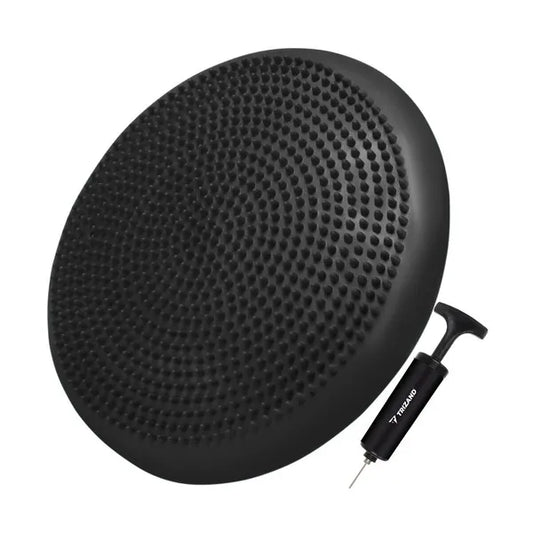 Szenzoromotoros egyensúlypárna pumpával, 34 cm, fekete, PVC