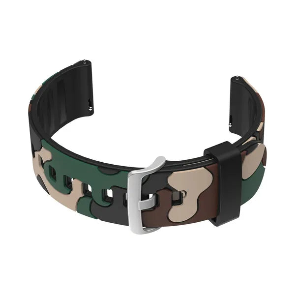 U13 rubber watch strap - black/beige-moro - 20mm
