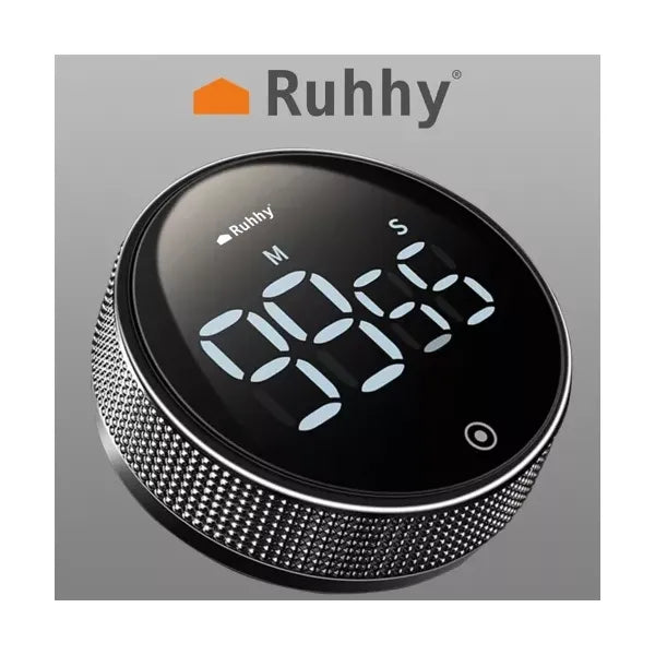 Digitális LED konyhai időzítő, mágneses, fekete, 0-99:55 perc