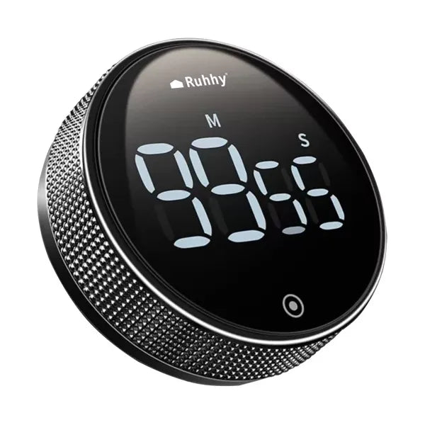 Digitális LED konyhai időzítő, mágneses, fekete, 0-99:55 perc