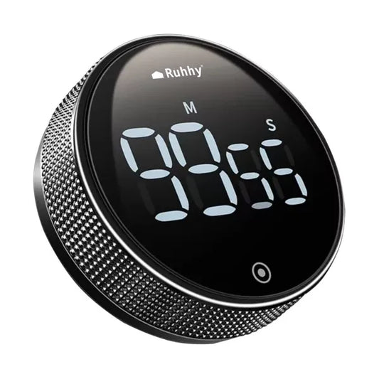 Digitális LED konyhai időzítő, mágneses, fekete, 0-99:55 perc