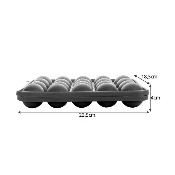 Szilikon cake pop sütőforma, 20 gömb, szürke, 22.5×18.5 cm
