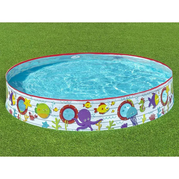 Bestway korall mintás gyermekmedence, 152×25 cm, 435 l, javítótapasszal