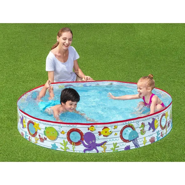 Bestway korall mintás gyermekmedence, 152×25 cm, 435 l, javítótapasszal