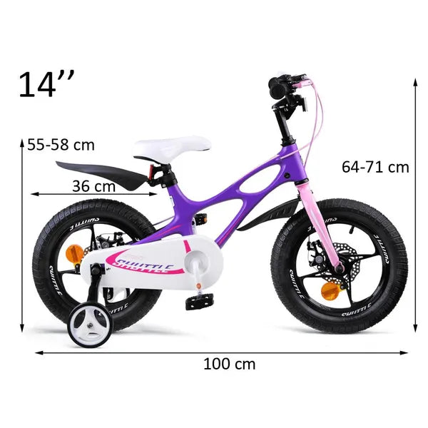 RoyalBaby Space Shuttle 14" gyerek kerékpár, magnézium váz, tárcsafék