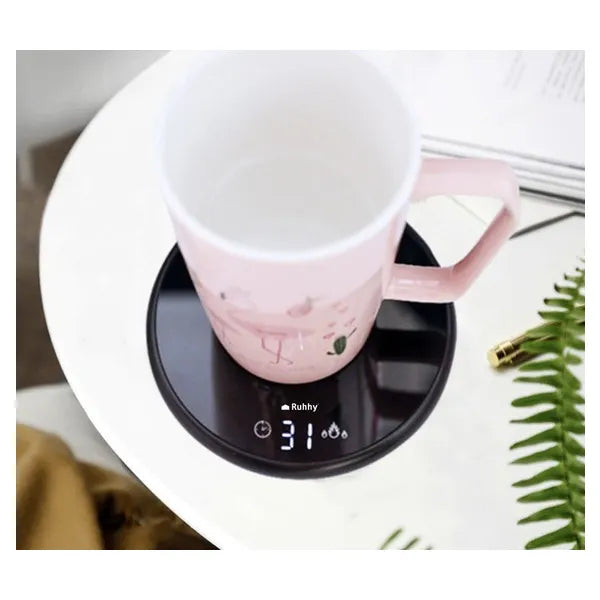 Elektromos bögremelegítő szett fekete, 400 ml kerámia bögrével, 40-60 °C