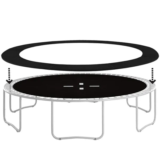 Fekete rugóvédő szegély trambulinhoz, 366 cm (12 FT), PVC/EPE