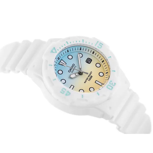 Casio LRW-200H-2E2V gyerek női karóra, kék számlap, WR100, kvarc, dobozzal