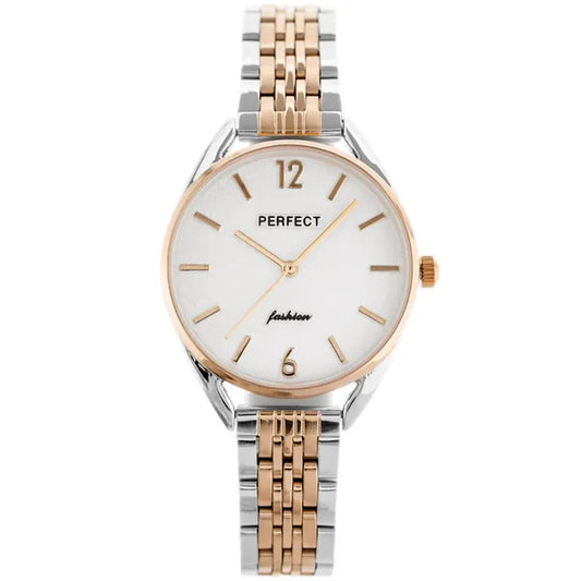 Női kvarc karóra ezüst/rosegold fém szíjjal 34 mm, WR30