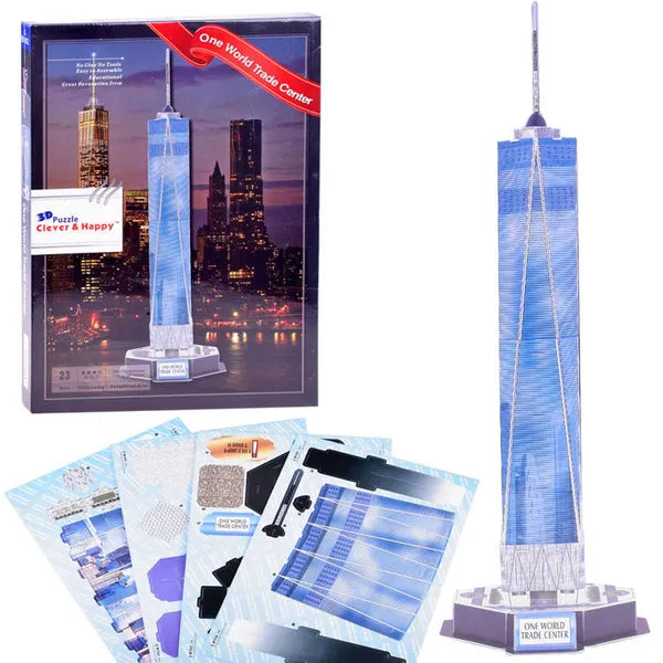 3D kirakó One World Trade Center, 23 db-os készlet, 63 cm modell