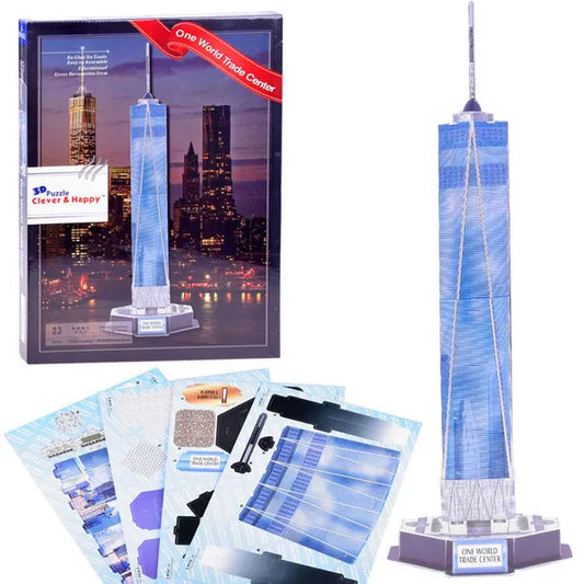 3D kirakó One World Trade Center, 23 db-os készlet, 63 cm modell