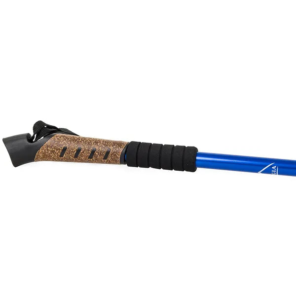 Nordic walking túrabot, kék, alumínium, 64-135 cm, anti-shock, 3 fej