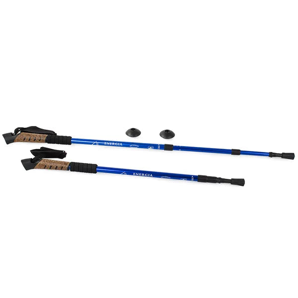 Nordic walking túrabot, kék, alumínium, 64-135 cm, anti-shock, 3 fej