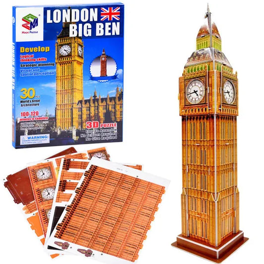 30 db-os 3D Big Ben puzzle karton makett, 38,5 cm