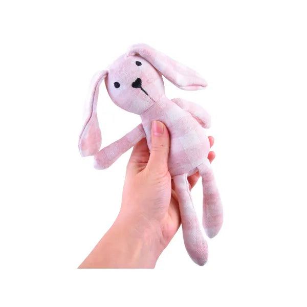 30 cm-es baba babaszett plüss nyuszival és 2 cumival, rózsaszín-fehér