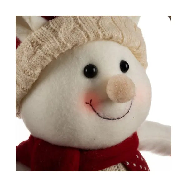 36 cm ajtódísz karácsonyi koszorú Elf figurával, piros-zöld