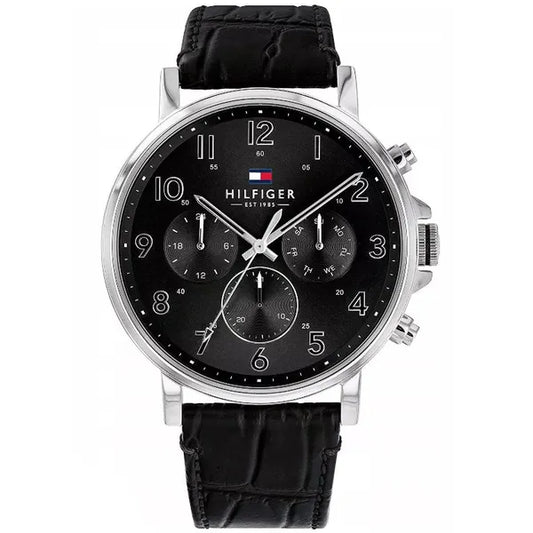Tommy Hilfiger Daniel férfi karóra, kvarc, bőr szíj, 46 mm, WR50
