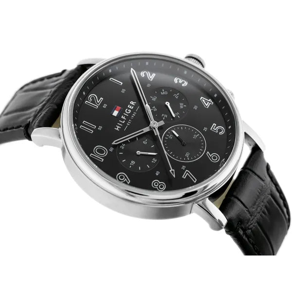 Tommy Hilfiger Daniel férfi karóra, kvarc, bőr szíj, 46 mm, WR50