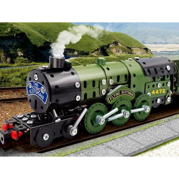 340 részes fém építőkészlet gőzmozdony és kocsi – Flying Scotsman