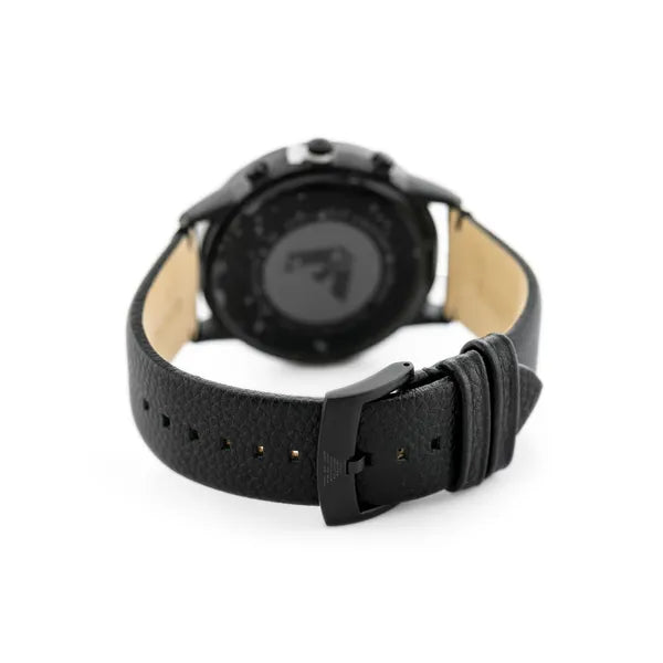 Emporio Armani Renato AR2461 férfi karóra, bőr szíj, kronográf, fekete