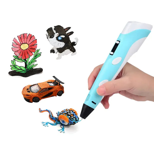 3D nyomtatótoll gyerekeknek USB-csatlakozással, 6 m PCL filament, 19 cm