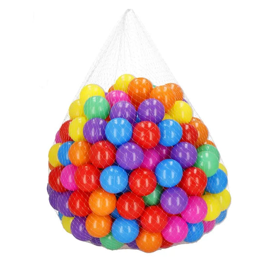 Színes játszógolyók készlet gyerekeknek, 100 db, 5,5 cm, BPA-mentes