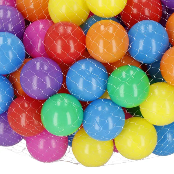 Színes játszógolyók készlet gyerekeknek, 100 db, 5,5 cm, BPA-mentes