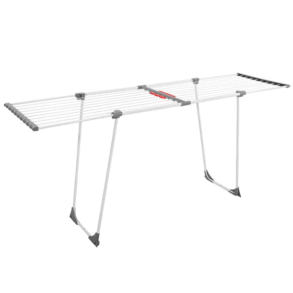 Springos teleszkópos összecsukható ruhaszárító, acél, 19 m, 15 kg