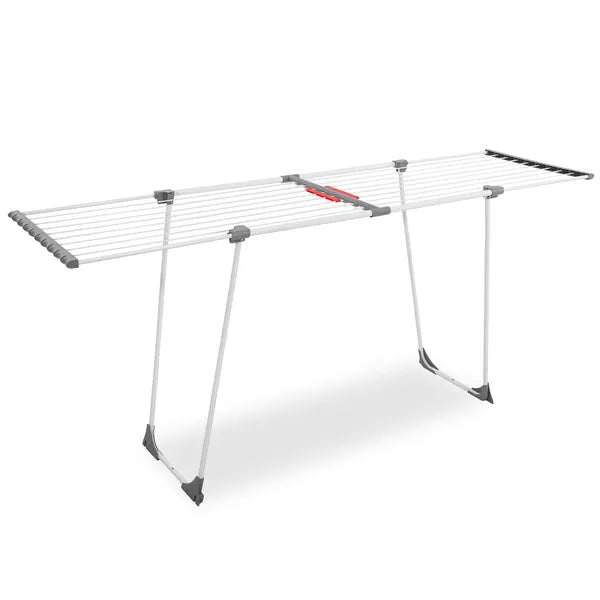 Springos teleszkópos összecsukható ruhaszárító, acél, 19 m, 15 kg