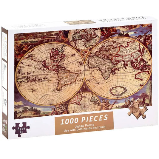 Antik világtérkép puzzle, 1000 db, 50×75 cm