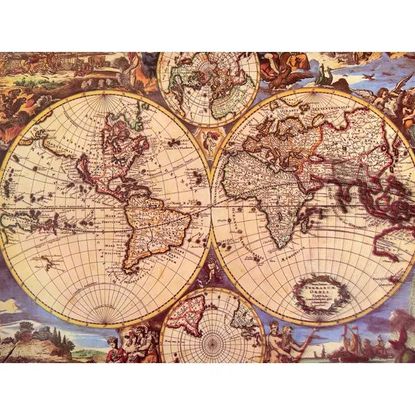 Antik világtérkép puzzle, 1000 db, 50×75 cm