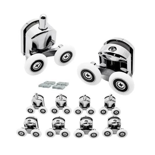 Zuhanykabin görgő készlet, 8 db, 23 mm, csapágyas, 4-6 mm üveghez