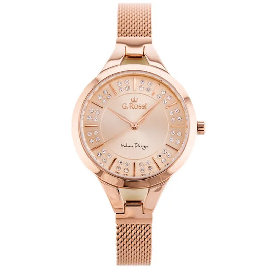 G.Rossi női rosegold acél karóra MIYOTA kvarc, 32 mm, WR30