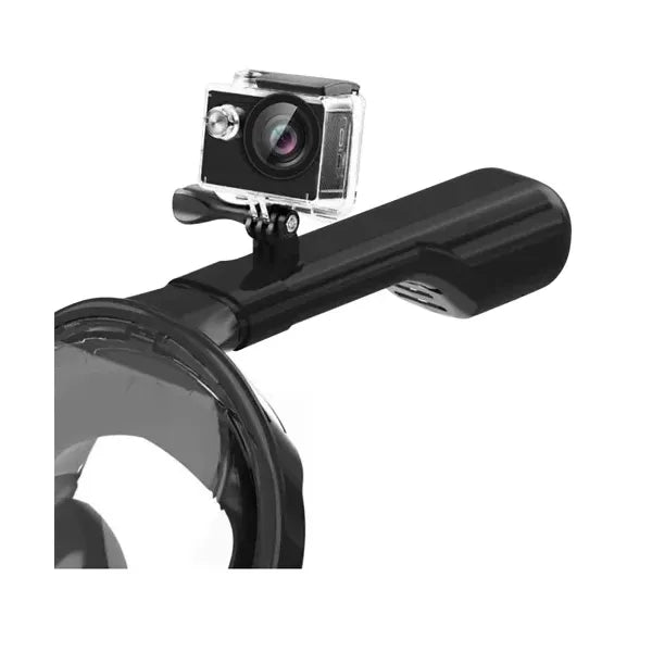 Teljes arcot fedő búvármaszk, L/XL, fekete, 180° látótér, AntiFog DryTop
