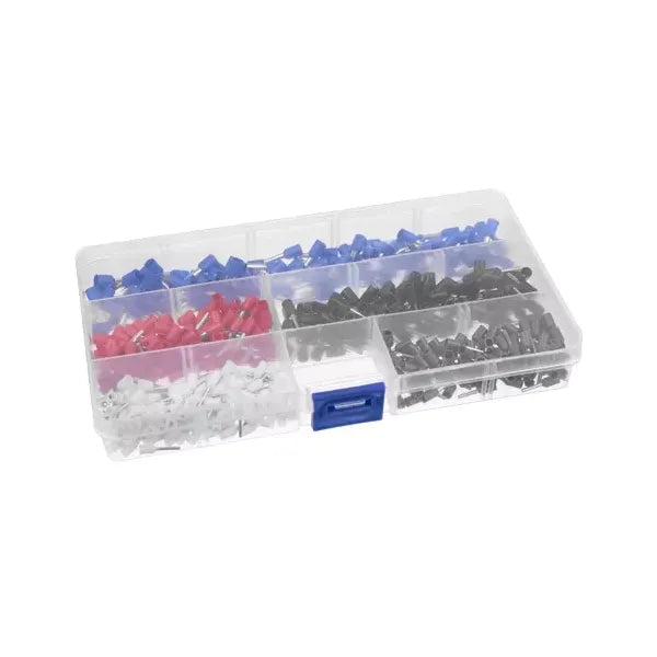 Présfogó készlet 0,25–10 mm² saruhoz, 500 hüvellyel, tokban