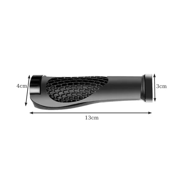 Kerékpár markolatpár, ergonomikus, csúszásmentes, 22 mm, 13 cm, fekete