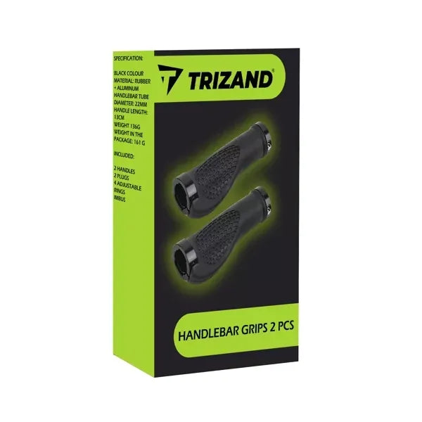 Kerékpár markolatpár, ergonomikus, csúszásmentes, 22 mm, 13 cm, fekete